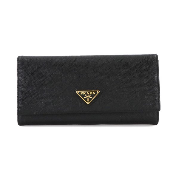 PRADA Black Leather Saffiano Wallet - Picture 1 of 10